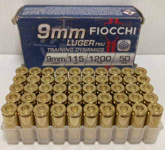 (50) Rnds. Fiocchi 9mm Luger Ammo