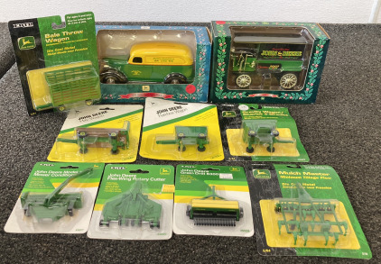 John Deere Die Cast Model Trucks And Attachments