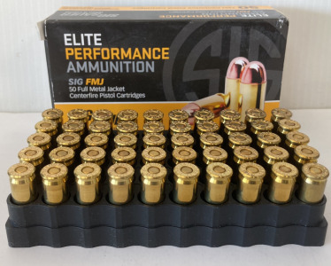 (50) Rnds. Sig Sauer 38 Super Auto +P Ammo