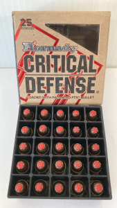 (25) Rnds. Hornady Critical Defense 32 Auto Ammo