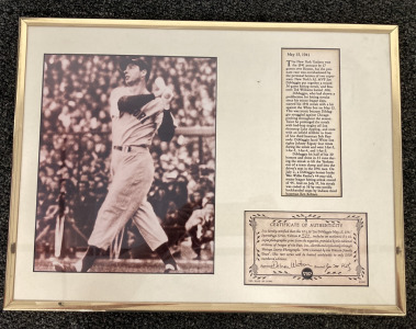 Framed Joe DiMaggio SportsPage Series Edition #577