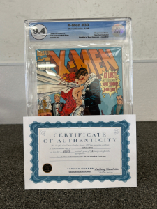 Marvel Comics X-Men #30 (3/94) Graded (9.4) Comic Book with Certificate of Authenticity
