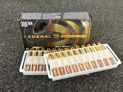 Box of Federal Gold Medal 308 Win 175 Gr.