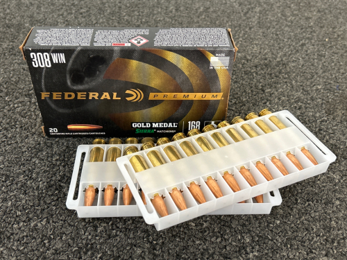 Box of Federal Gold Medal 308 Win 168 Gr.