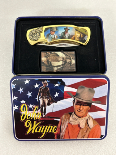 John Wayne Collectible Knife and Lighter