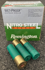 (25) Rnds. Remington Nitro Steel Magnum 12 Ga Ammo