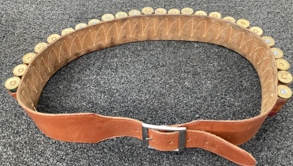 Size L Eddie Bauer Leather 12 Ga Ammo Belt With Ammo