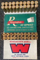 (20) Rnds. Remington 458 WIN. MAG Ammo With (20) Unprimed Winchester Cases