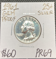 1961 PR69 Gem Proof Silver Quarter