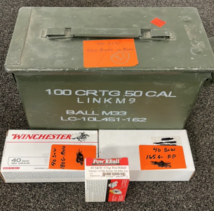 40 S&W 180/ 135/ 165GR FP/RNFP 460 Rounds w/ Ammo Can