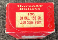 Hornady Bullets 30 Cal 150GR .308 Spire Point Please Inspect - 4