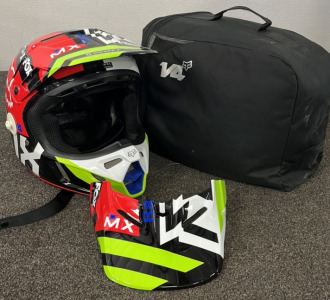 V4 Moto-x-Fox XXL 63-64 cm Helmet w/ Case and Part