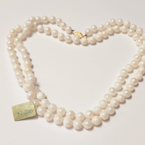 10K Fresh Water Pearl 28" Necklace