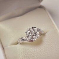 Silver 7 Diamond Ring - 2