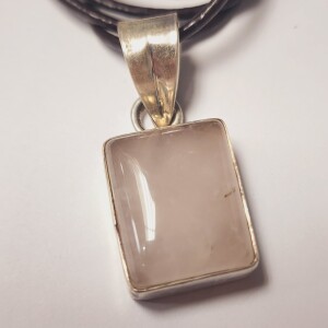 Silver Rose Quartz Necklace