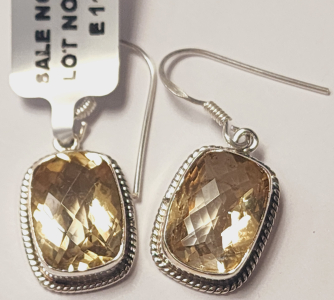 Silver Citrine(12.5ct) Earrings