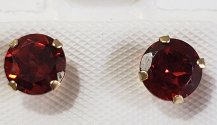 10K Garnet Earrings