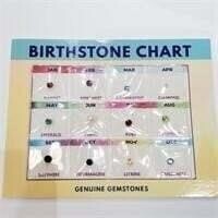 All Birth-Month Genuine Gemstone Chart