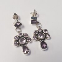 Silver Amethyst Earrings - 2