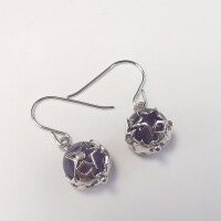 Silver Amethyst Earrings - 2