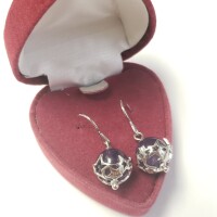 Silver Amethyst Earrings - 3