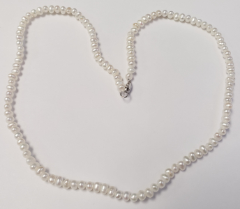 Silver Fresh Water Pearl 3.5-4mm 16" Necklace