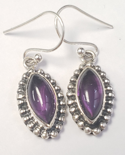 Silver Amethyst Earrings