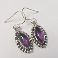 Silver Amethyst Earrings - 2