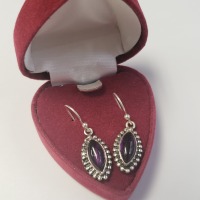 Silver Amethyst Earrings - 3