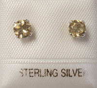 Silver Citrine (0.5ct) Earrings