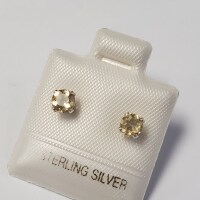 Silver Citrine (0.5ct) Earrings - 3