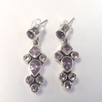 Silver Amethyst Earrings