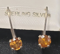 Silver Citrine (0.5ct) Earrings