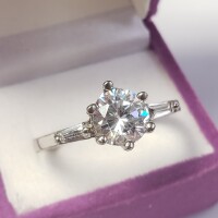 Silver Cubic Zirconia Ring - 2