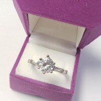 Silver Cubic Zirconia Ring - 3