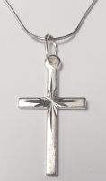 Silver Cross 16" Necklace