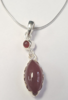 Silver Genuine Gemstone 18" Necklace