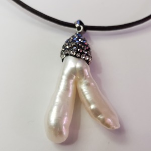 Silver Free Form Fresh Water Pearl Pendant