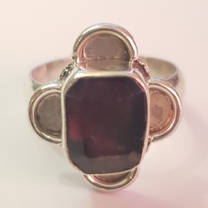 Silver Black Onyx Ring