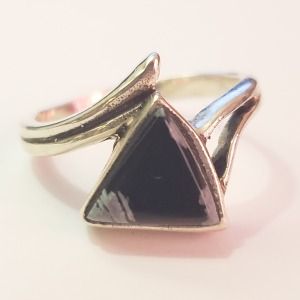 Silver Black Onyx Ring