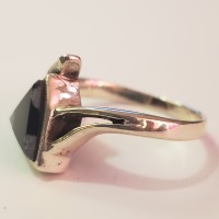 Silver Black Onyx Ring - 3