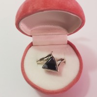 Silver Black Onyx Ring - 4