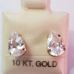 10K CZ Earrings