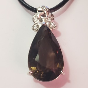 Silver Smokey Quartz Pendant