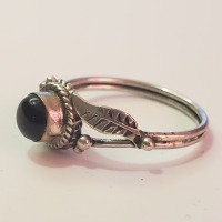 Silver Black Onyx Ring - 3