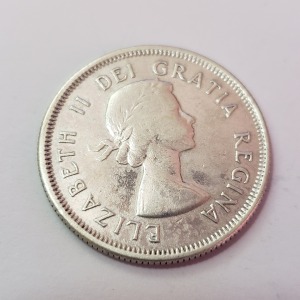 Silver 25 Cents Canadian Coin