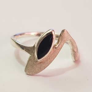 Silver Black Onyx Ring