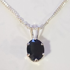 Silver Smokey Quartz Necklace