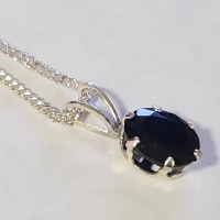 Silver Smokey Quartz Necklace - 2