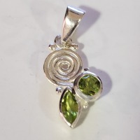 Silver Peridot Pendant